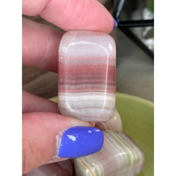 Pink Banded Onyx Intuitively Chosen Crystal Stone - Picture 4 of 5